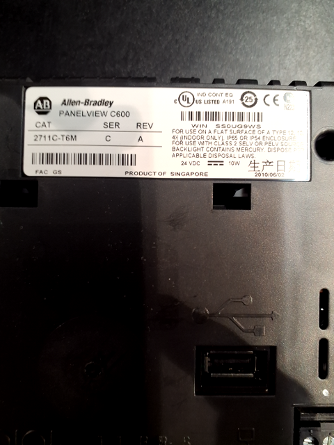 Allen Bradley Panel View C600